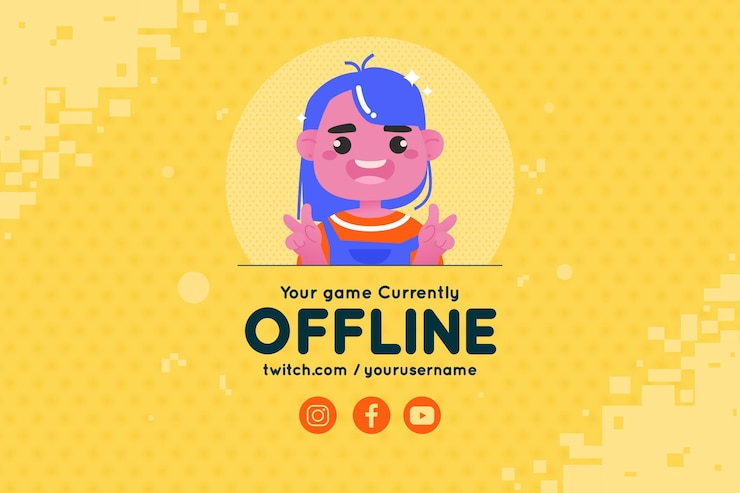 Vetor grátis modelo de banner bonito contração offline