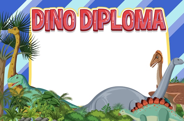 Vetor grátis modelo de banner com tema de dinossauro