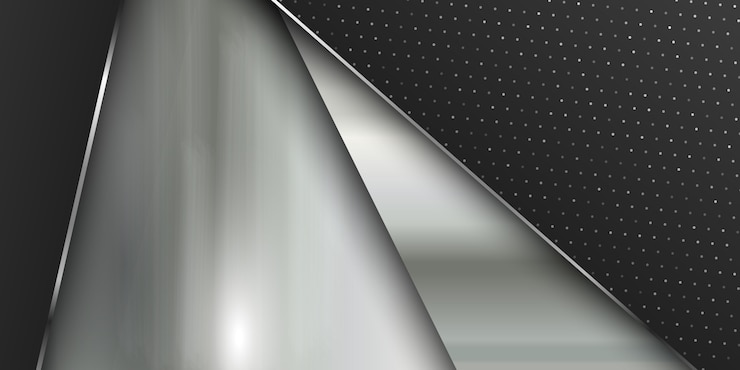 Vetor grátis modelo de banner com textura de metal escovada