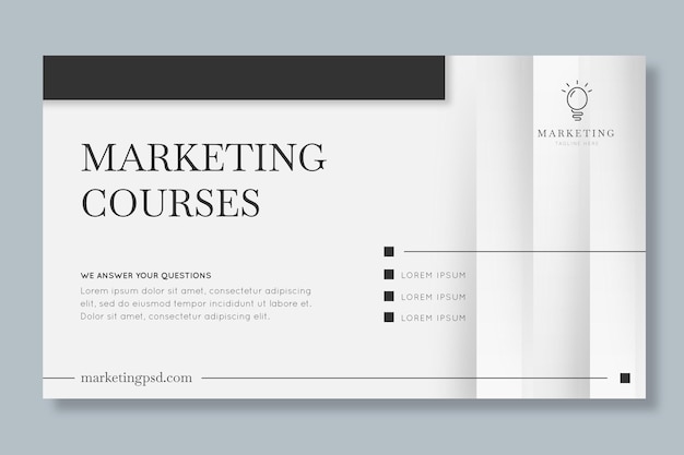 Modelo de banner comercial de marketing