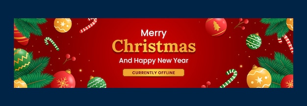 Modelo de banner de contração de celebração de temporada de natal