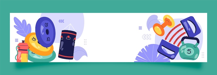 Vetor grátis modelo de banner de contração muscular de treinamento de academia