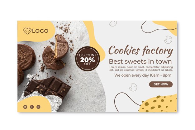 Modelo de banner de fábrica de cookies