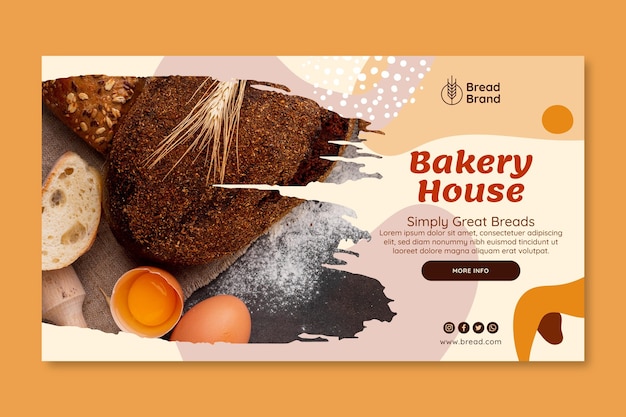 Modelo de banner de padaria