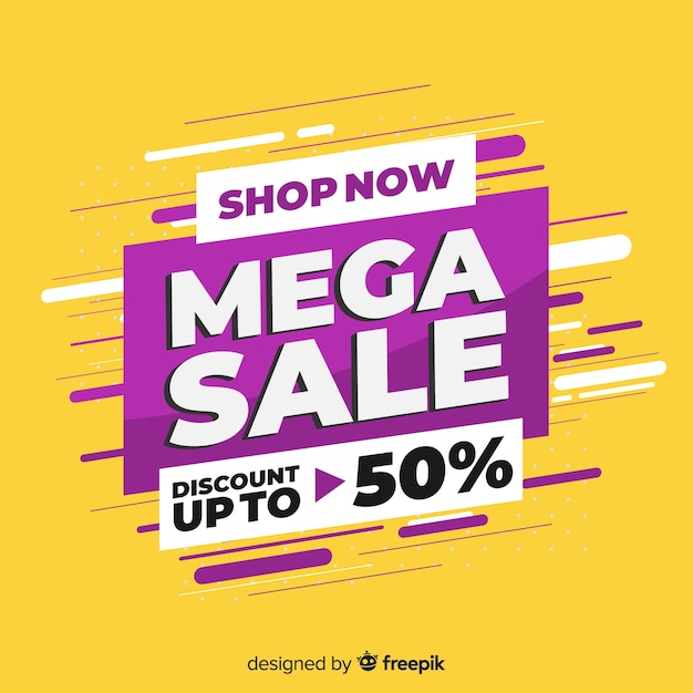 Modelo de banner de promoção de venda abstrata