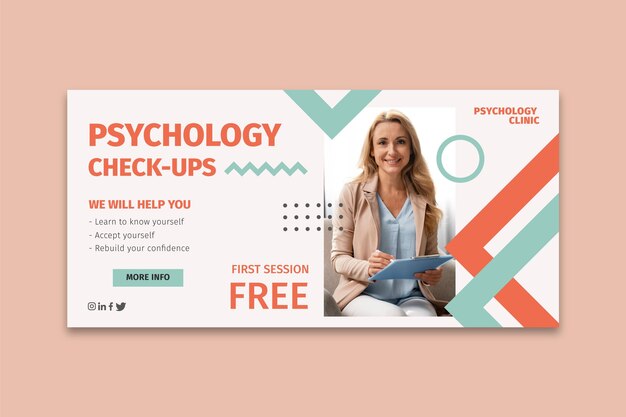 Modelo de banner de psicologia