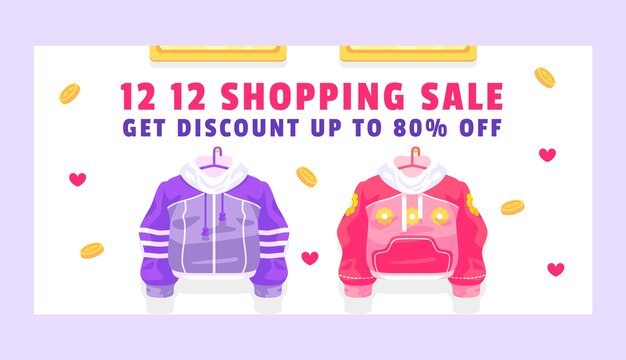 modelo de banner de venda de dia de compras 12.12
