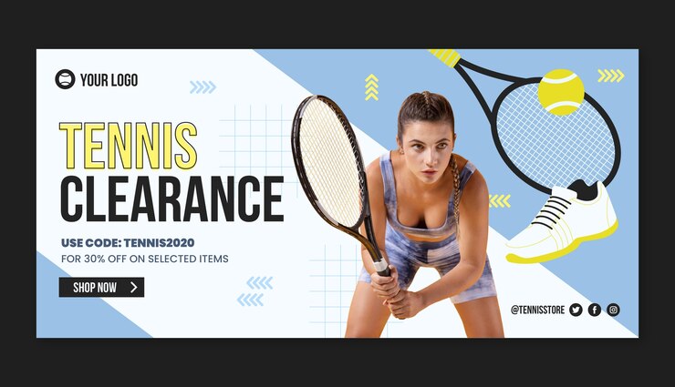 Vetor grátis modelo de banner de venda de tênis de design plano