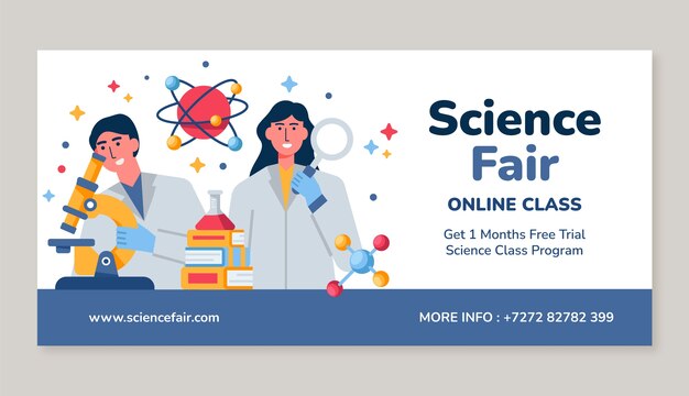 Modelo de banner de venda plana para pesquisa científica