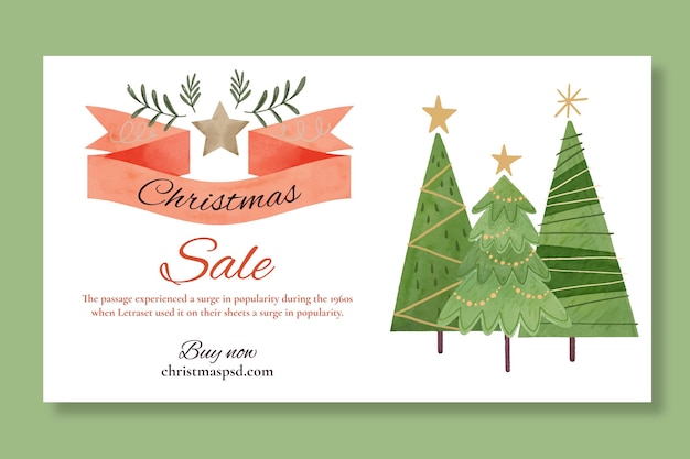 Modelo de banner de vendas de Natal