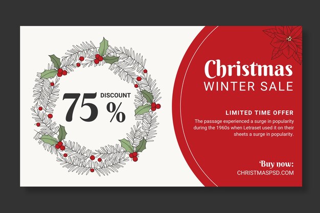 Modelo de banner de vendas de Natal
