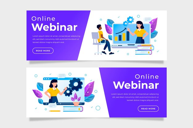 Modelo de banner de webinar
