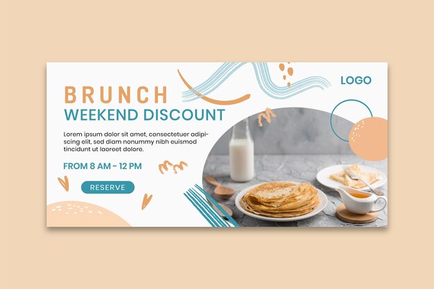 Modelo de banner delicioso brunch