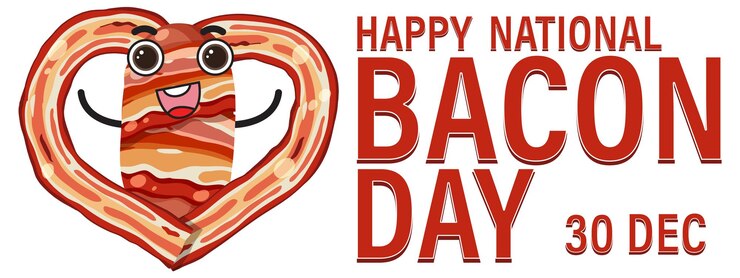 Vetor grátis modelo de banner do dia internacional do bacon