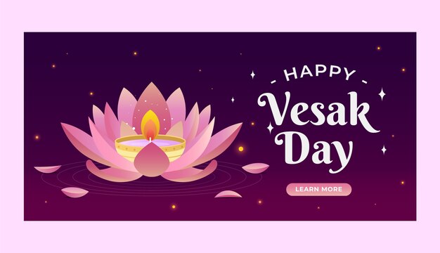 Modelo de banner horizontal gradiente vesak