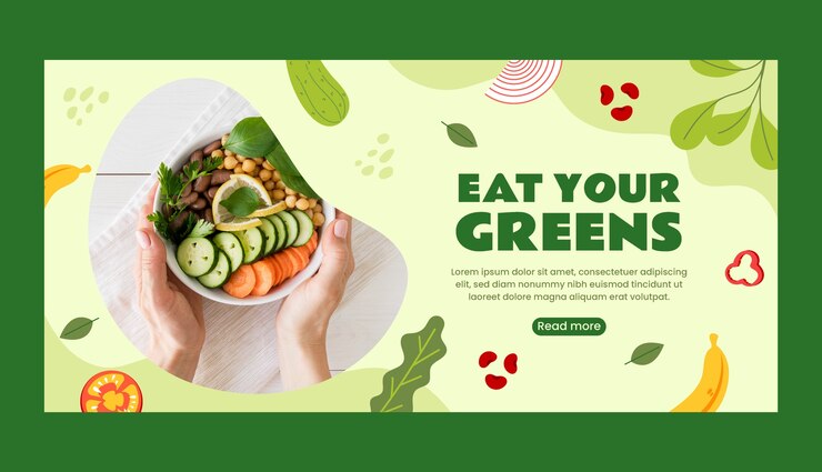 Vetor grátis modelo de banner horizontal plano para evento do dia vegano mundial