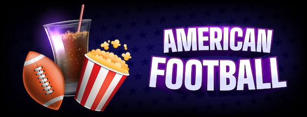 Modelo de banner para evento de futebol americano