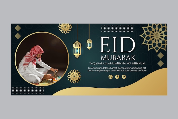 Vetor grátis modelo de banner ramadan