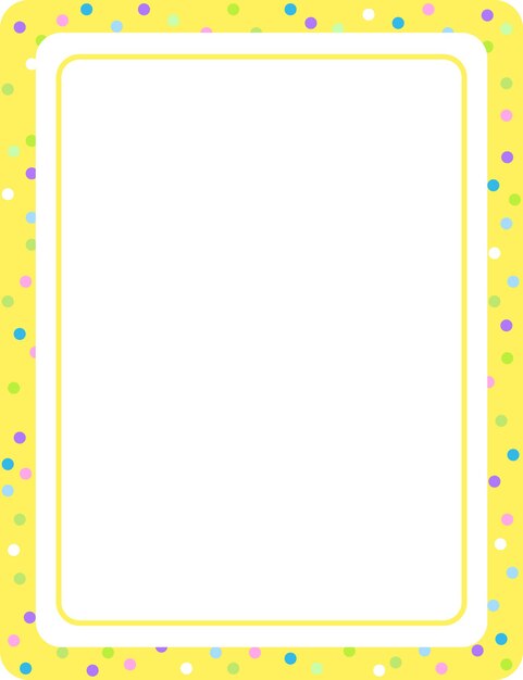 Modelo de banner vazio com moldura vertical amarela
