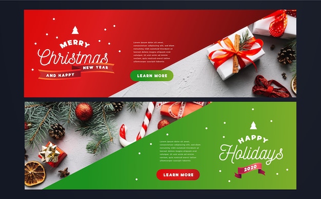 Modelo de banners de natal