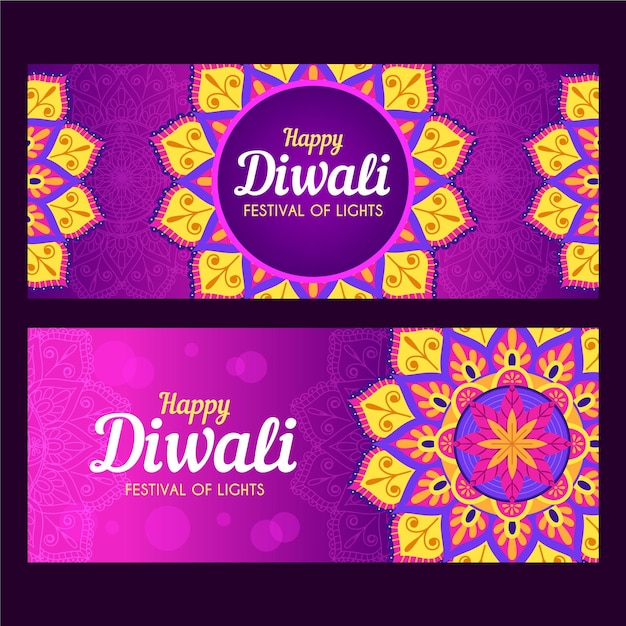 Modelo de banners diwali