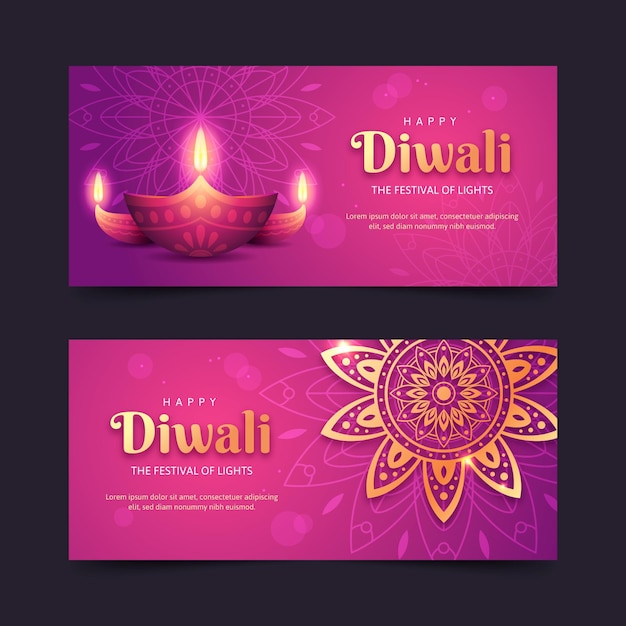 Modelo de banners diwali