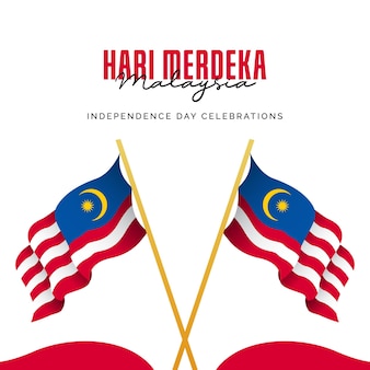 Modelo de banners do dia da independência da malásia