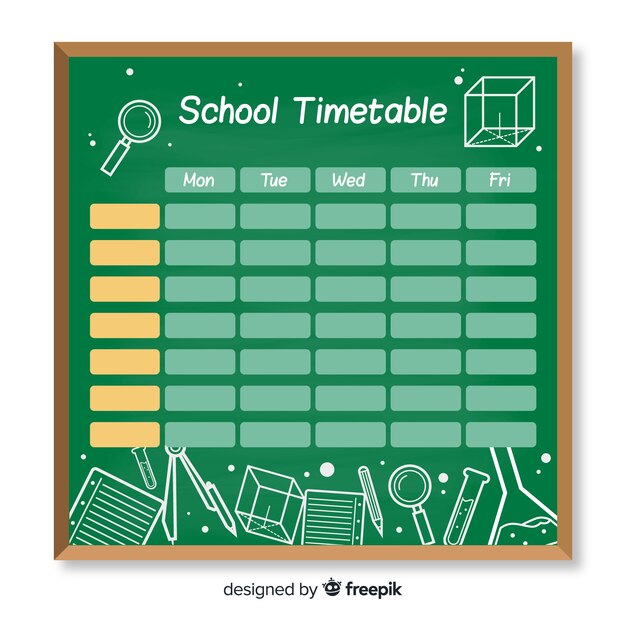 Modelo de calendário de volta às aulas