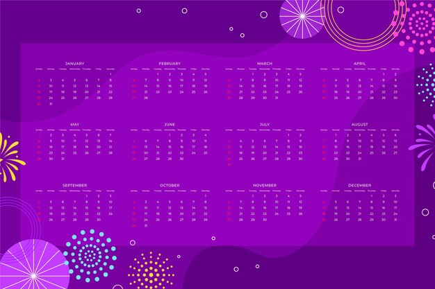 Modelo de calendário plano 2022