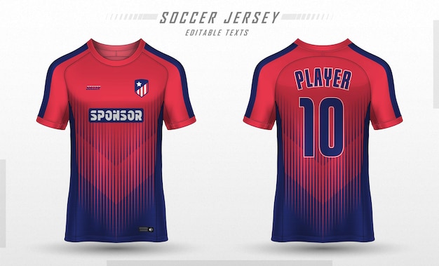 Modelo de camisa de futebol com design de camiseta esportiva