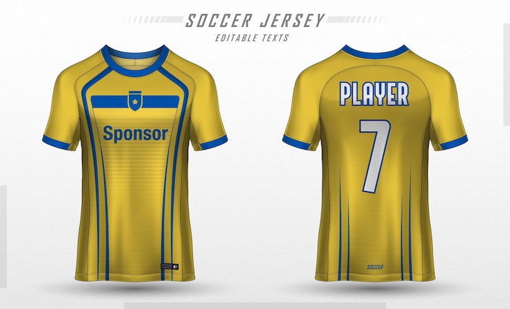 Vetor grátis modelo de camisa de futebol esporte design de camiseta