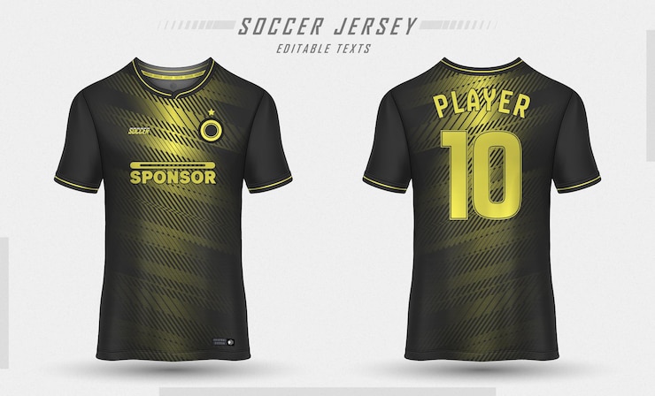 Vetor grátis modelo de camiseta de futebol desenho de camiseta esportiva