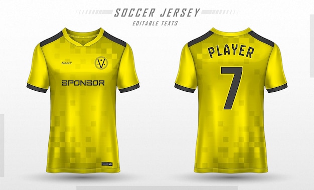 Modelo de camiseta de futebol desenho de camiseta esportiva