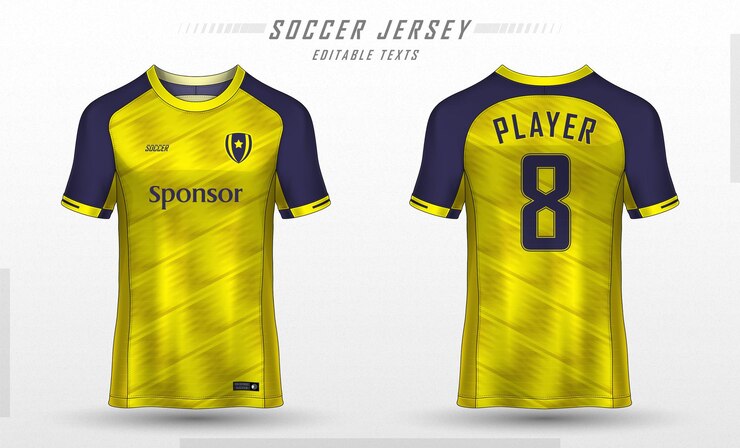 Vetor grátis modelo de camiseta de futebol desenho de camiseta esportiva