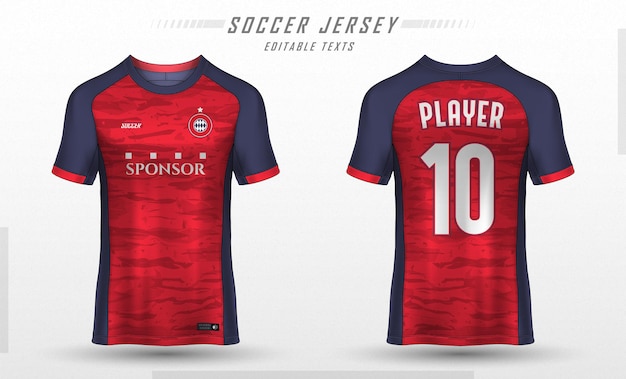 Modelo de camiseta de futebol desenho de camiseta esportiva