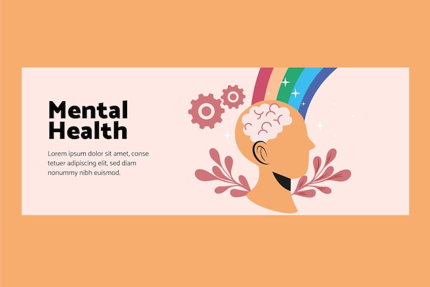 Modelo de capa de mídia social de saúde mental