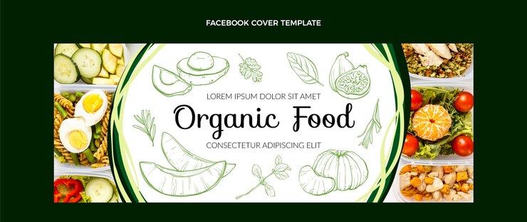 Vetor grátis modelo de capa do facebook de comida desenhada à mão