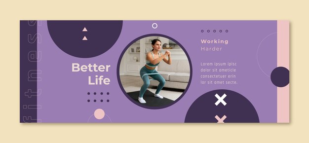 Modelo de capa do Facebook do centro de fitness