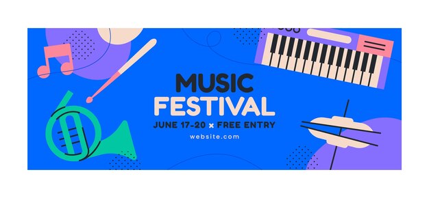 modelo de capa do facebook do festival de música