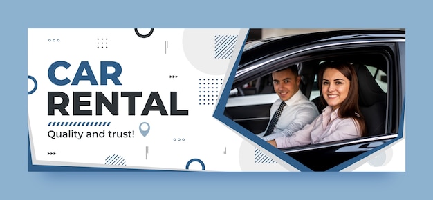 Modelo de capa do facebook do serviço de aluguel de carros