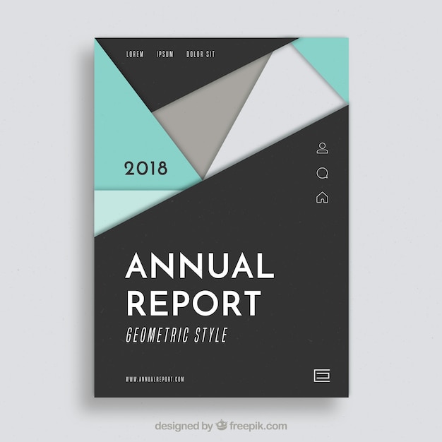 Vetor grátis modelo de capa do relatório anual