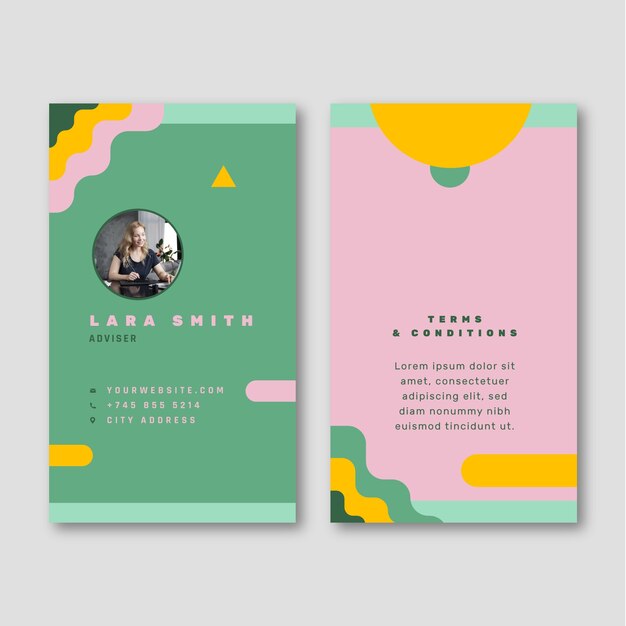 Modelo de cartão de identificação de web design
