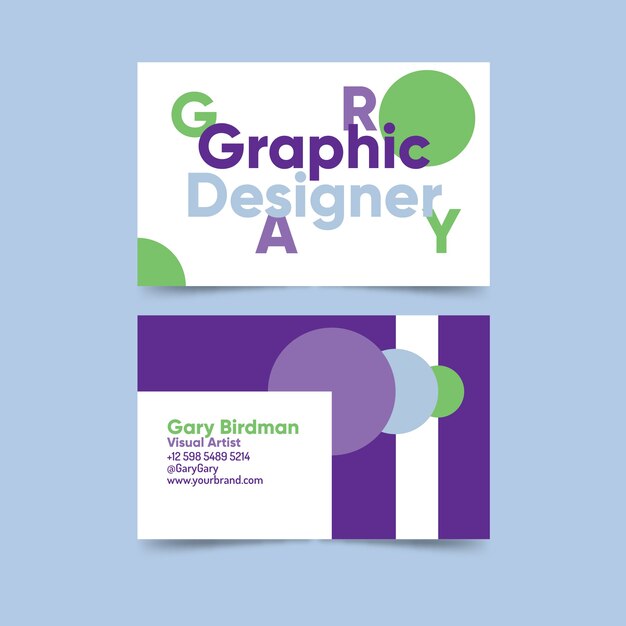 Modelo de cartão de negócios engraçado designer gráfico