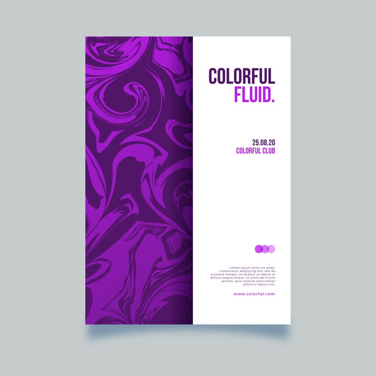 Vetor grátis modelo de cartaz colorido efeito fluido