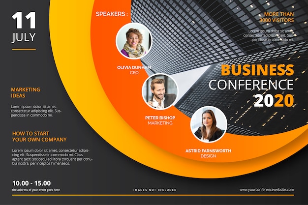 Modelo de cartaz de conferência de negócios