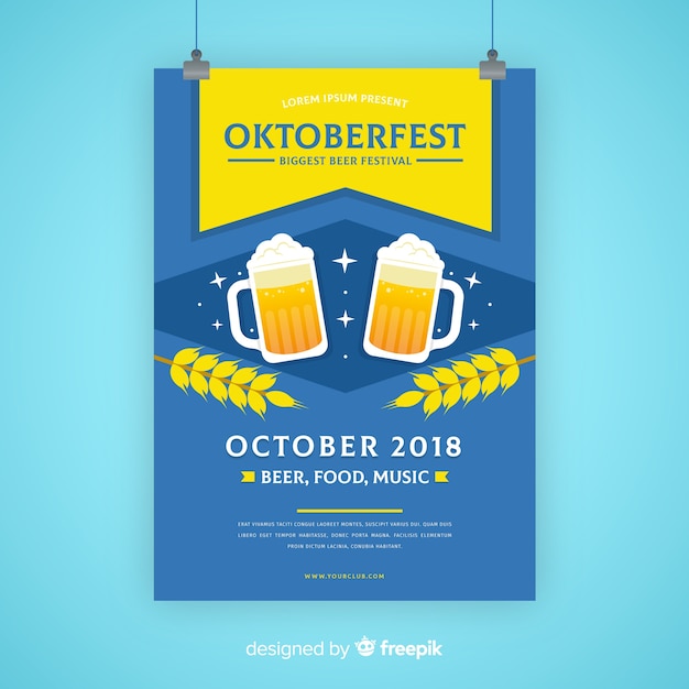 Modelo de cartaz de festa oktoberfest