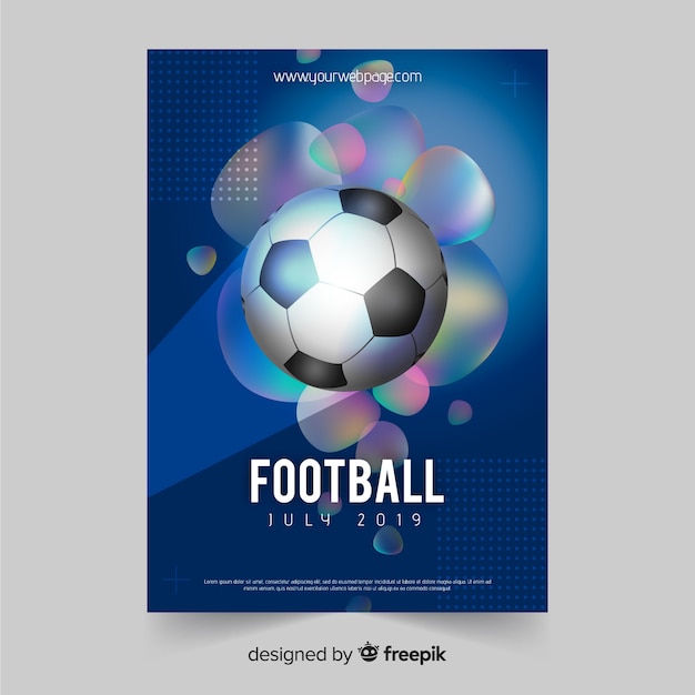 Modelo de cartaz de futebol ou design de folheto