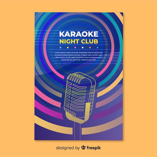Modelo de cartaz de música ao vivo abstrata