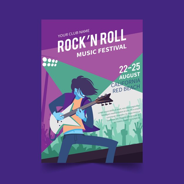 Modelo de cartaz de música