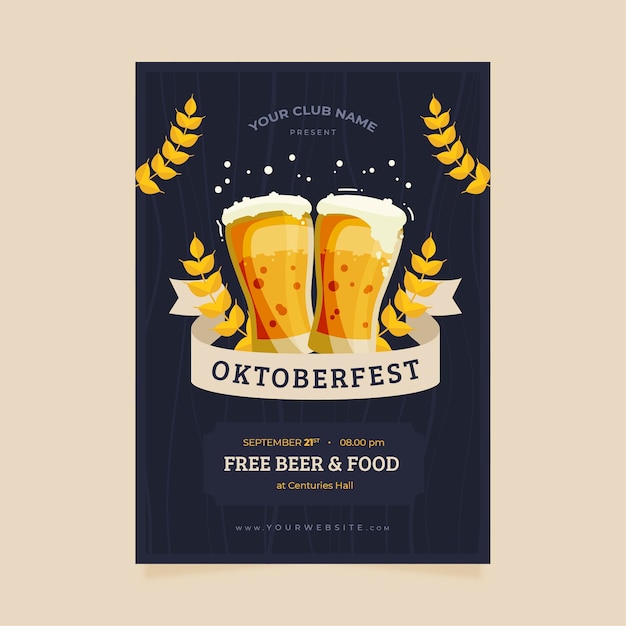 Modelo de cartaz de oktoberfest